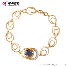 Elegante 18k banhado a ouro cz diamante moda imitação jóias pulseira (74182)